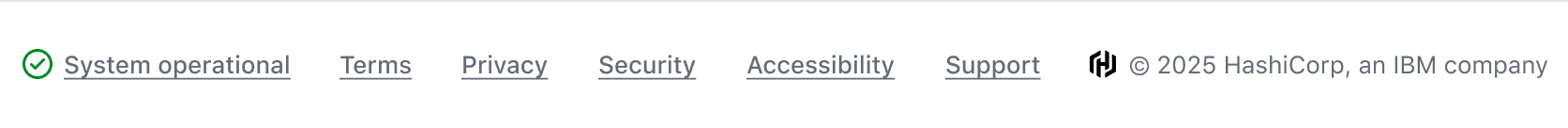 Example of the App Footer at a large screen size